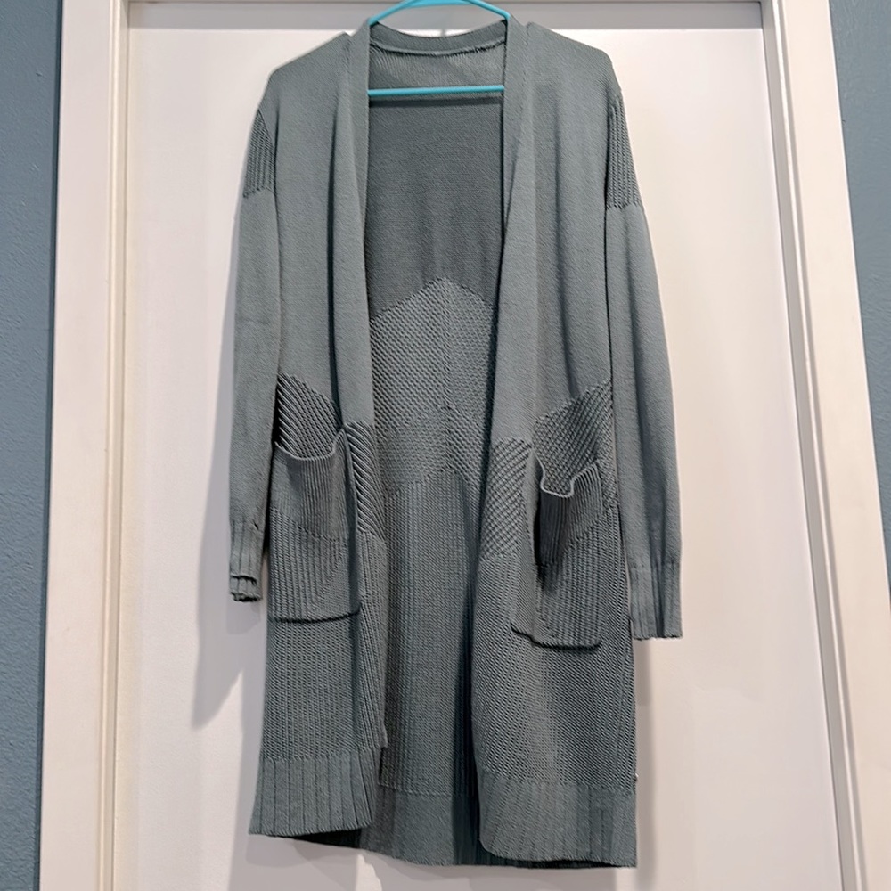 Lululemon Sincerely Yours Wrap Sweater Tidewater Teal - Picture 6 of 7